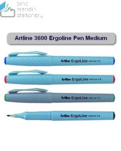 e-catalogue gambar perlengkapan Artline 3600 Ergoline Pen Medium Ballpoint Pulpen Pena