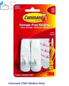 Gambar perlengkapan sekolah Command 17001 Medium Hooks Kaitan Dinding Ukuran sedang dan aneka katalog 3M Command grosir