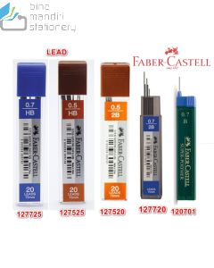 Gambar Isi pensil mekanik 0.5 0.7 2B HB Faber Castell lead superfine merek Faber Castell