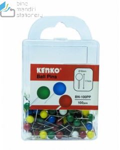 Foto alat tulis Kantor merk Kenko terlaris type Kenko Ball Pins BN-100PP Paku Kertas