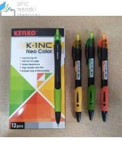 Contoh perlengkapan sekolah Kenko K-1NC Gel Pen Bollpoint Pulpen Pena Tulis dan gambarnya