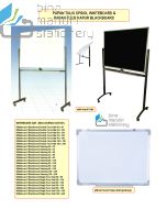 Gambar papan tulis spidol whiteboard nempel magnet papan tulis kapur blackboard di tempat les / belajar ukuran custom